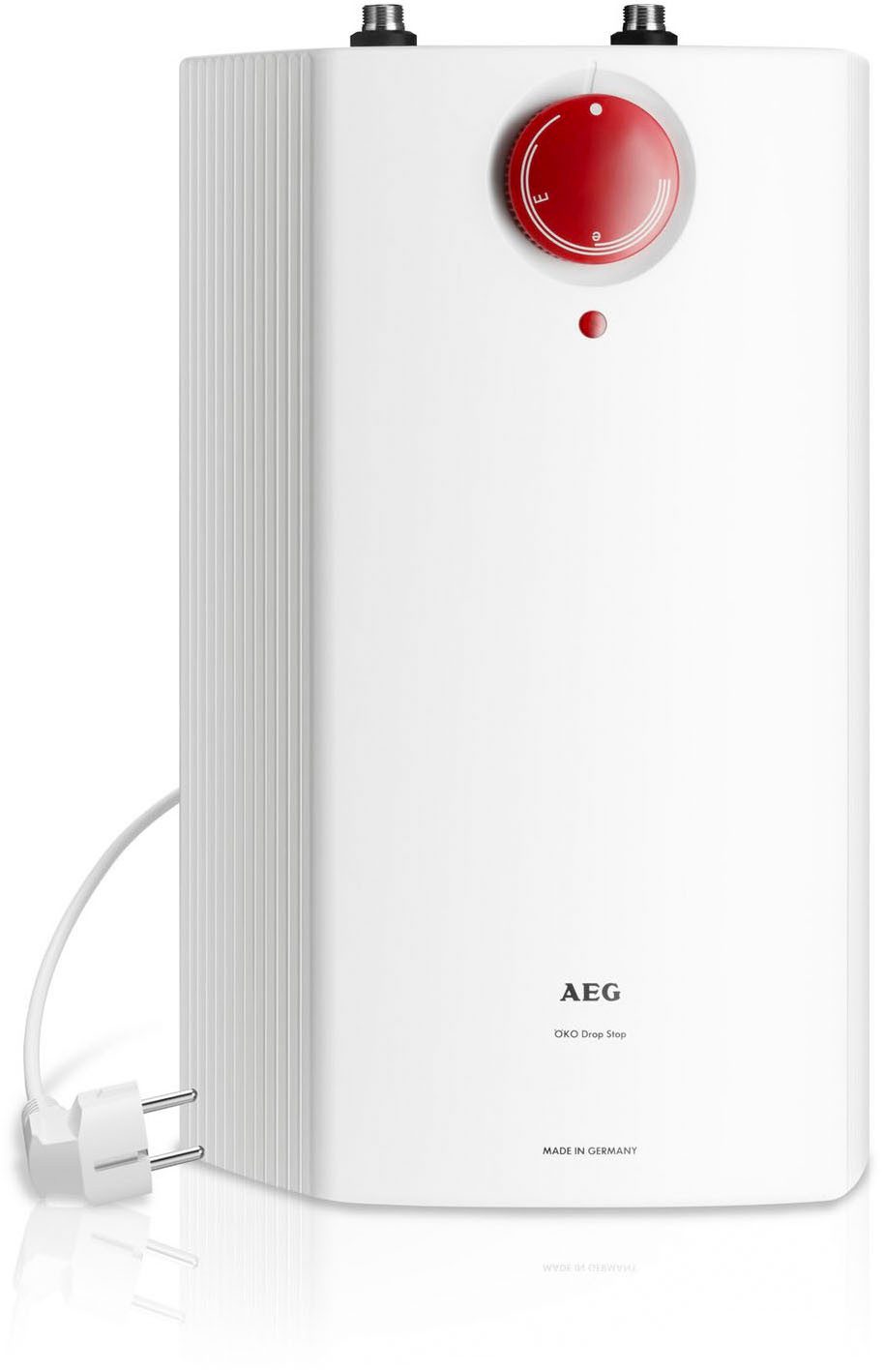 AEG Haustechnik Kleinspeicher Huz 5 ÖKO DropStop, Untertischboiler 5 Liter, Niederdruck, mit Thermostop, mit Stecker