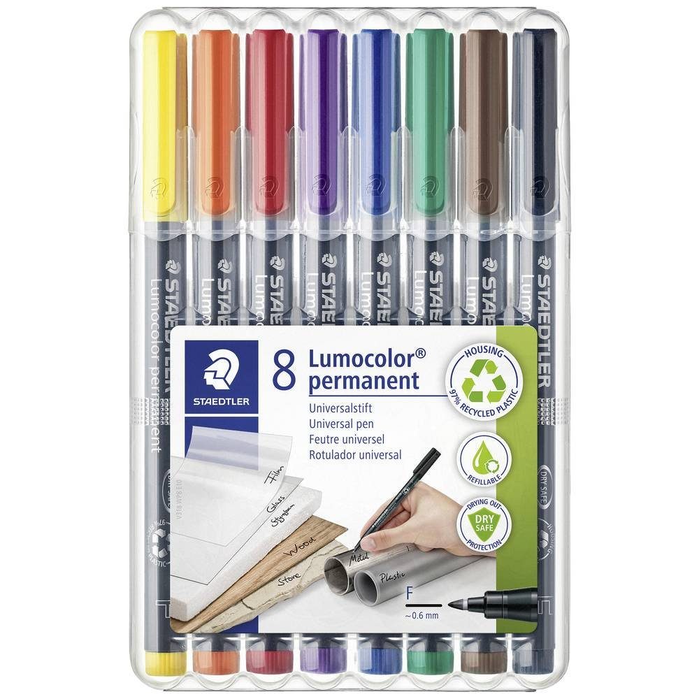 Folienstift Lumocolor permanent / F sortiert Inh.8