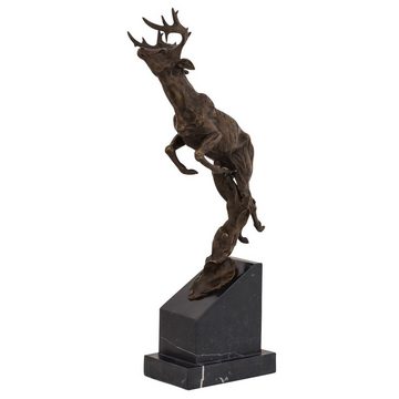 Aubaho Skulptur Bronzeskulptur Bronze Hirsch Reh Figur Bronzefigur Statue Skulptur Ant
