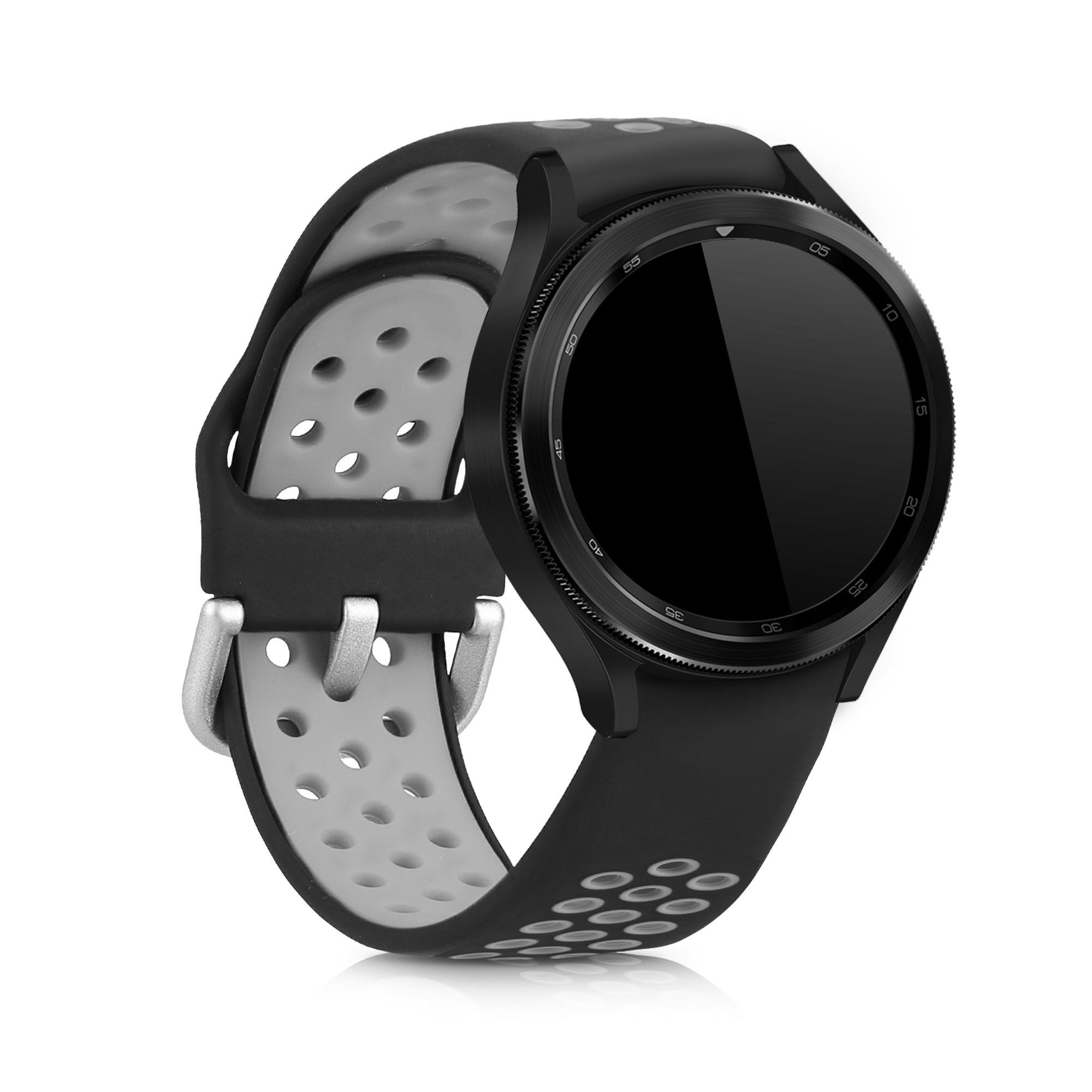 Fitnesstracker Set kwmobile Galaxy TPU Sportarmband Classic Armband 4 Uhrenarmband Silikon für Samsung (46mm), 2x Watch