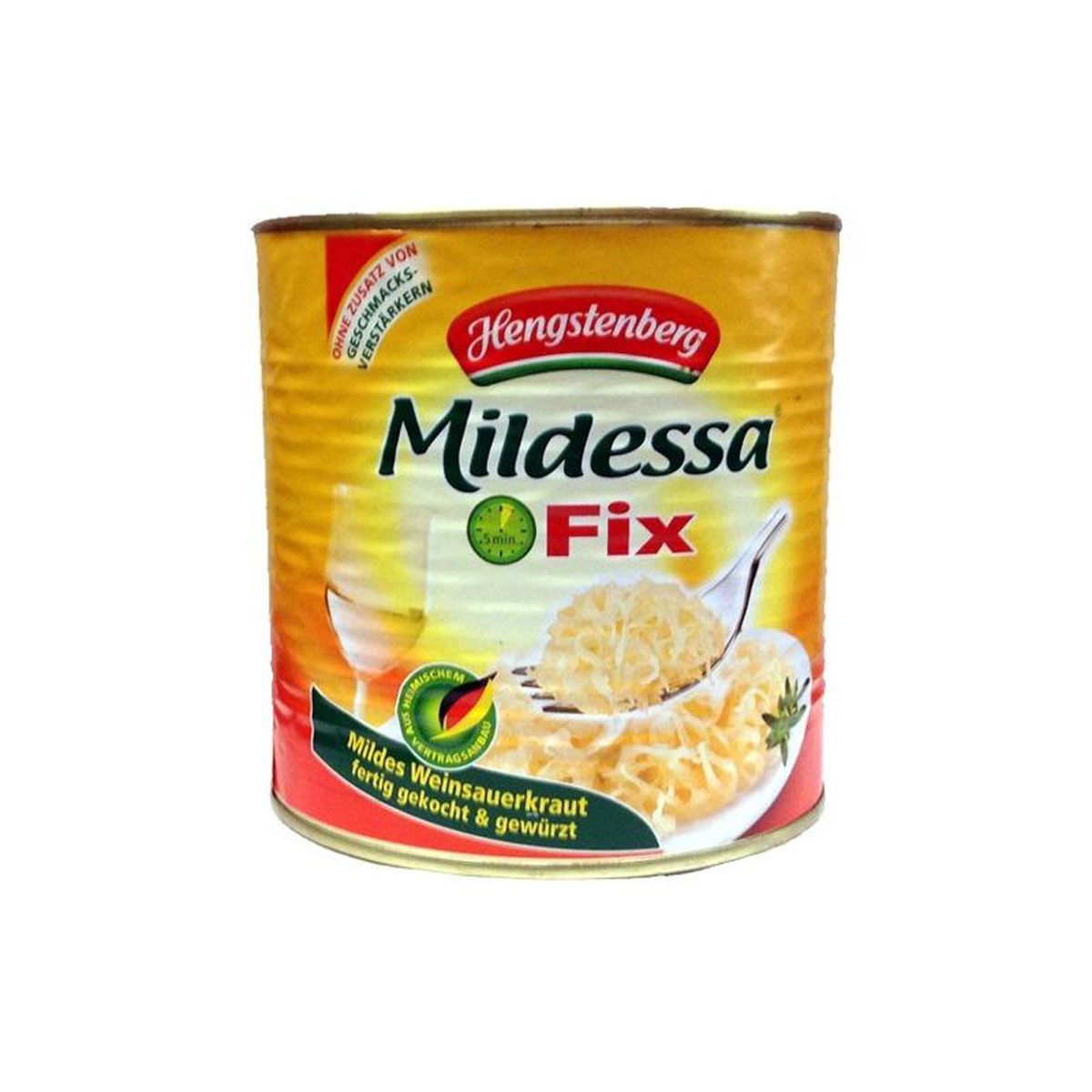 Hengstenberg Gemüsekonserve, Mildessa FIX Wein Sauerkraut in 5 Minuten fertig in der Dose 2650ml