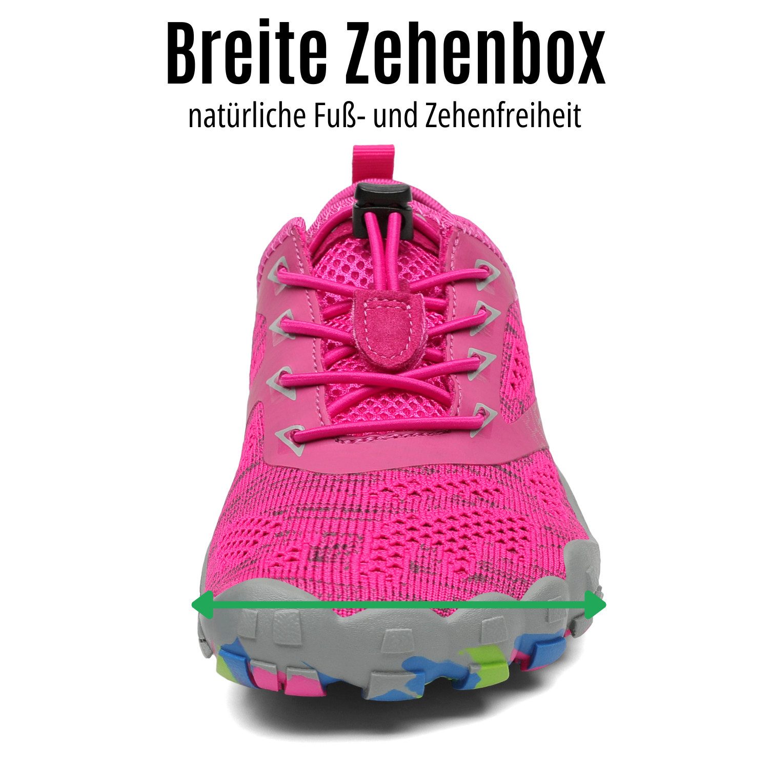 SAGUARO Sport Sommer Barfußschuh (5mm Sohlenstärke, Nullabsatz, bequem, leicht, atmungsaktiv, rutschfest) Minimalschuhe Laufschuhe Sport-Schuhe Jogging Sneaker Trail-Running