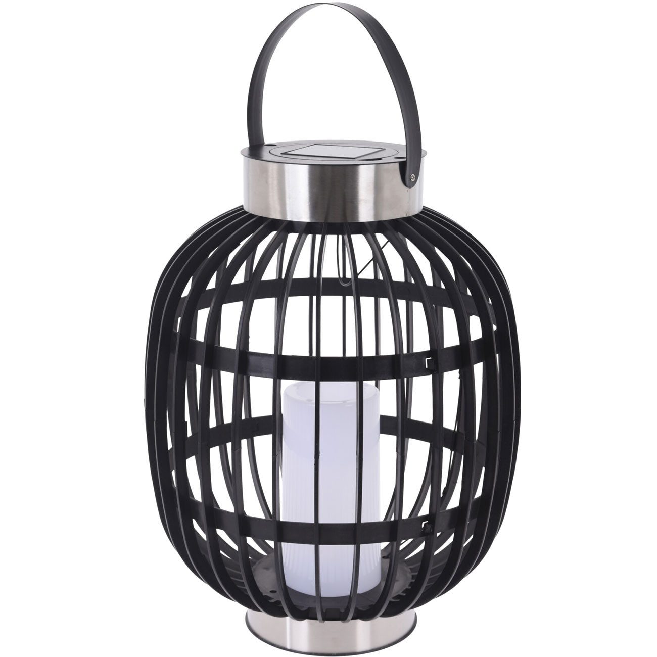 H&S Collection LED Solarleuchte H & S Collection Solar-Gartenlaterne Rattan-Optik (35x45cm), Spendet ein warm-weisses, angenehmes Licht – Bild 2 von 5