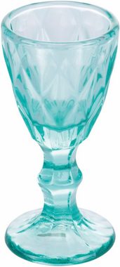 Villa d'Este Likörglas Prisma Greenery, Glas, Gläser-Set, 6-teilig, Inhalt 45 ml