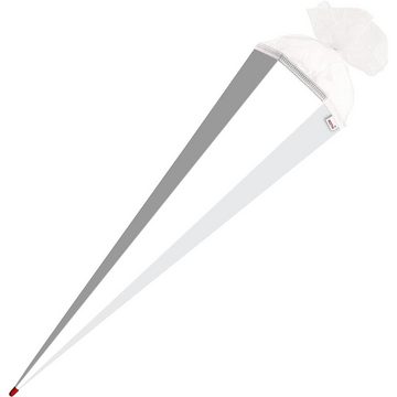 Roth Schultüte XXL-Bastelschultüte Weiß, 100 cm, eckig, mit Tüllverschluss, Zuckertüte für Schulanfang