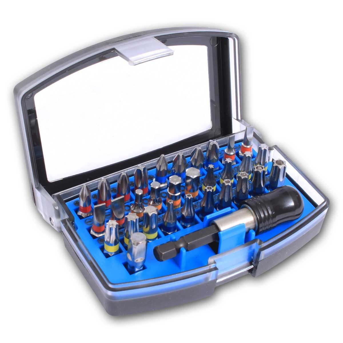 world-trading-net Bit-Set Bitbox mit Bithalter 32-teilig, mit Gürtelclip