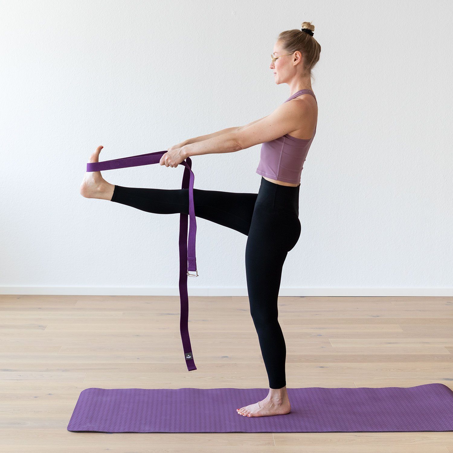 Yogamatte Gurt Block Yogamatte mit Yoga Set bodhi FLOW & lila