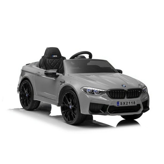 schnaeppchenmeile-online Elektro-Kinderauto Elektro Kinderauto BMW M5 Zwei Motoren LED FB uvm. Silber lackiert