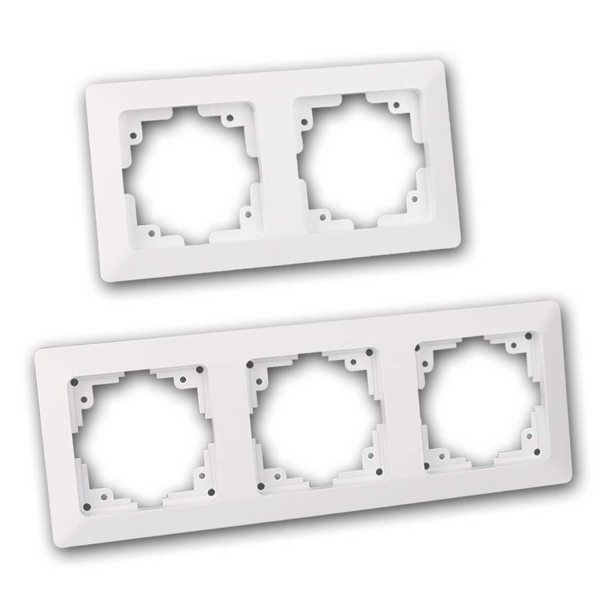 ChiliTec Unterputz-Steckdose MILOS Set "Niveau", 21-teilig, weiß, Starter-Set