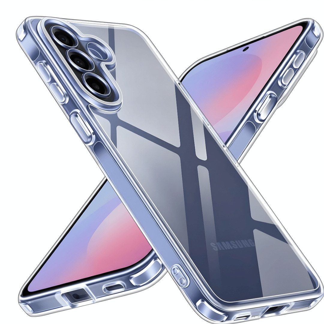 SmartUP Smartphone-Hülle für Samsung Galaxy A37 5G Transparent Silikon Slim Case Handyhülle 6,7 Zoll, integrierter Kameraschutz