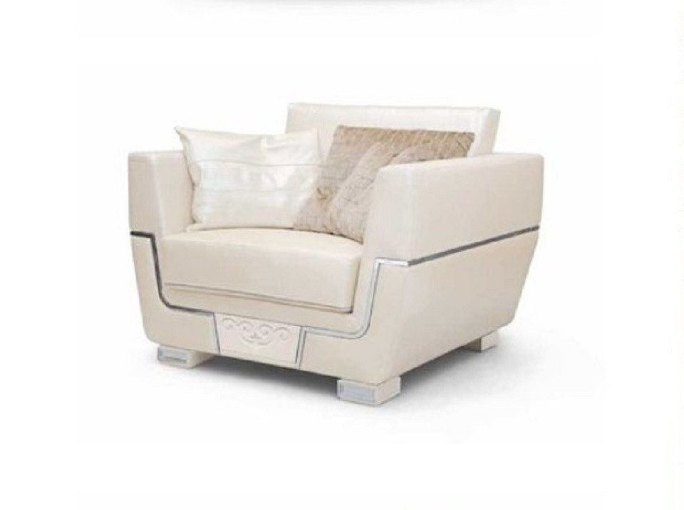 Xlmoebel Sessel Beiger Cocktailsessel aus Stoff im klassischen Ohrensessel-Design (Sessel), Hergestellt in Europa