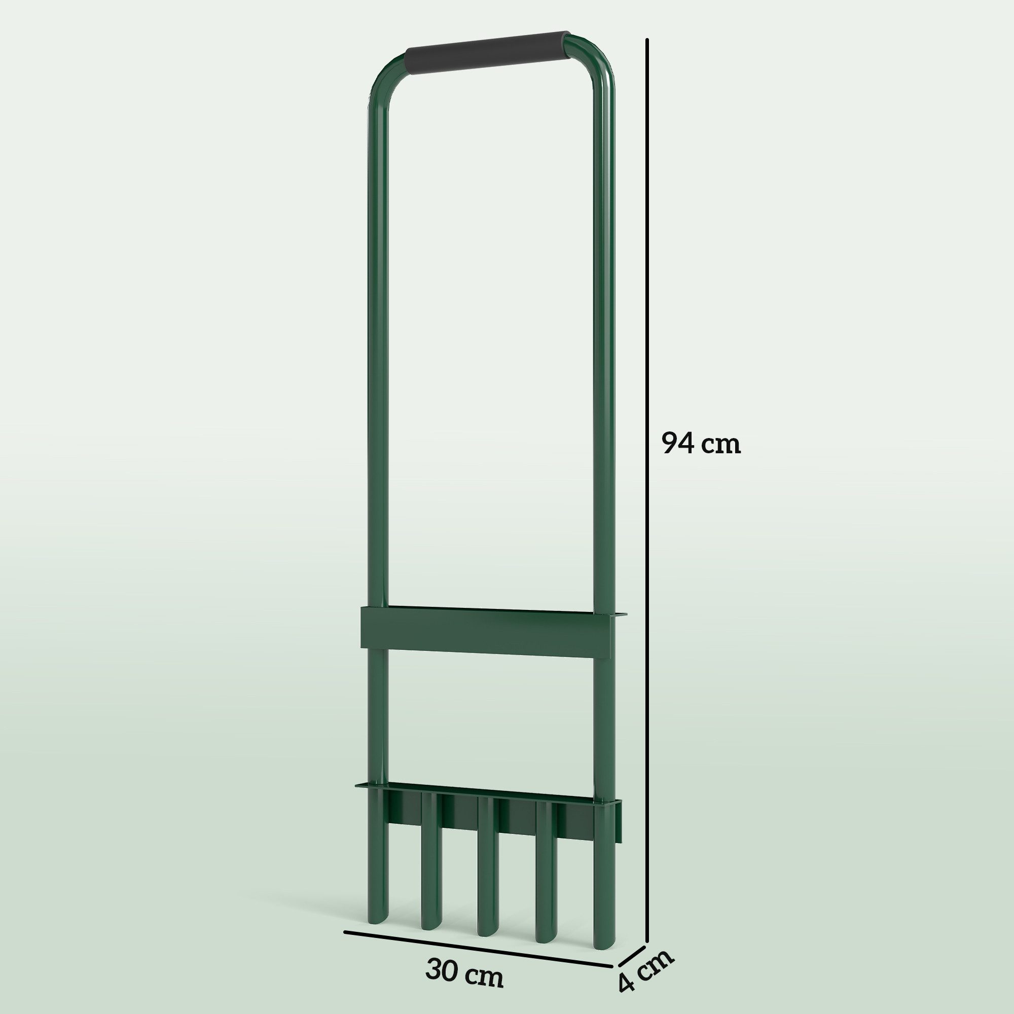 Outsunny Gartenpflege-Set Rasenlüfter, Aerifizierer für Rase, manuell, mit rutschfest Griff, 30cm Breite, für Garten Höfe
