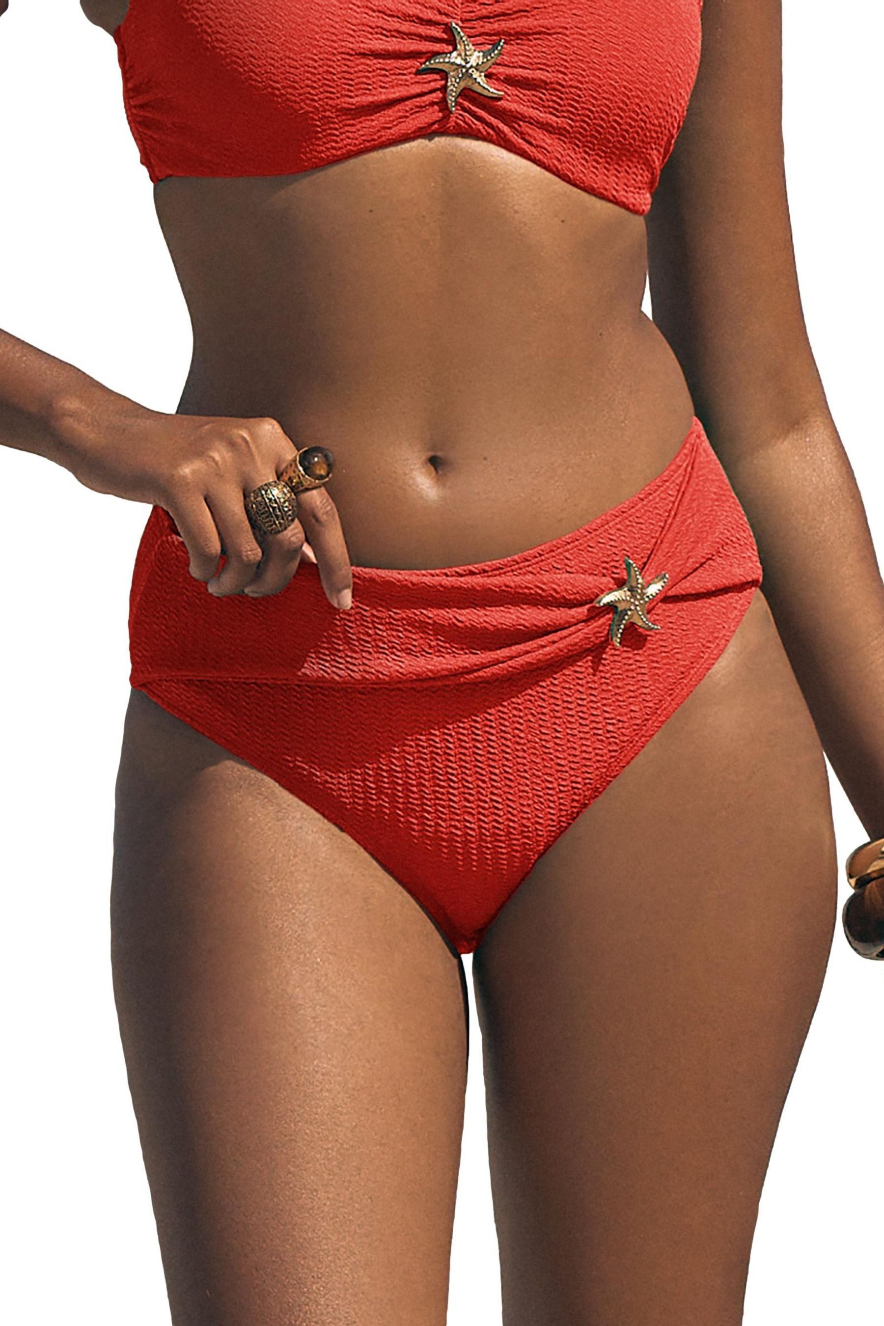 Love & Roses Bikini-Hose Love & Roses bauchformende Hochbund-Bikinihose (1-St)