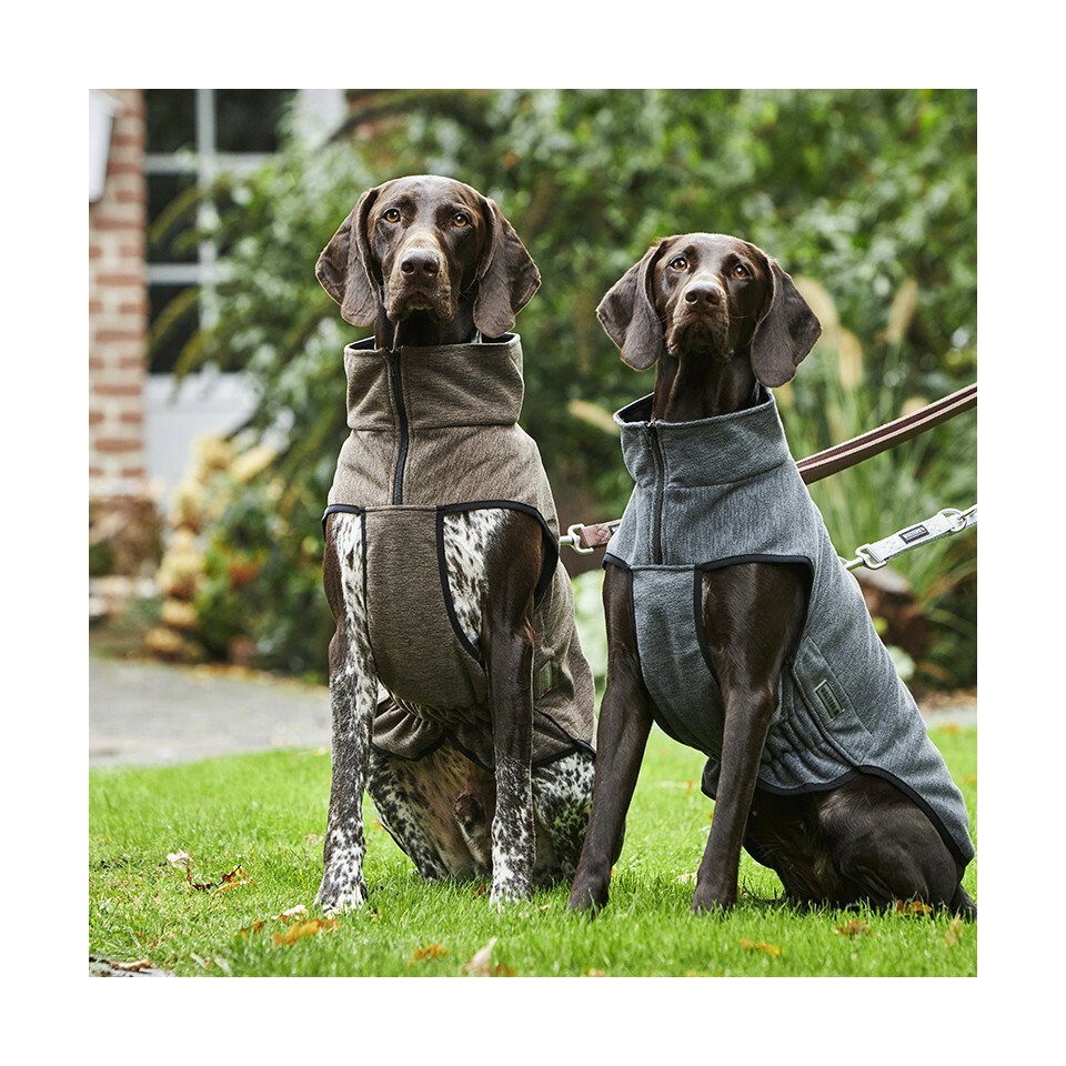 Wolters Hundemantel Fleecejacke Casual braun meliert