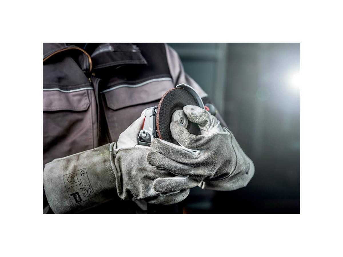 metabo Winkelschleifer WEV 11-125 Quick, max. 10500 U/min, (Set, 5 tlg), mit Drehzahlregelung und patentiertem Staubschutz