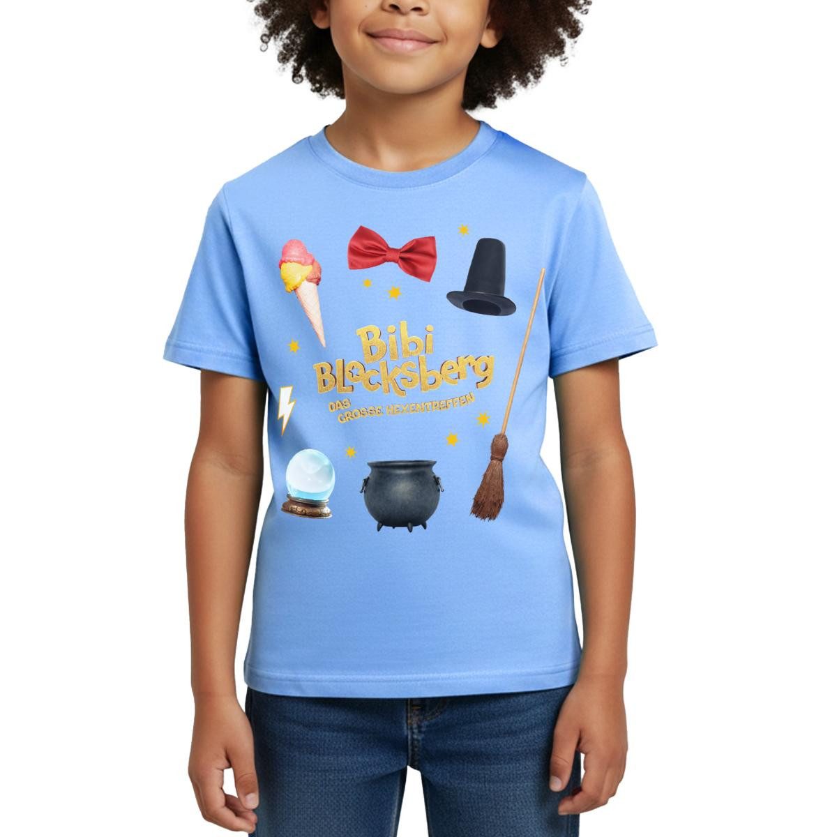 T-Shirt Bibi Blocksberg Film Mit Hexenzubehör Und Logo Kinder T-Shirt