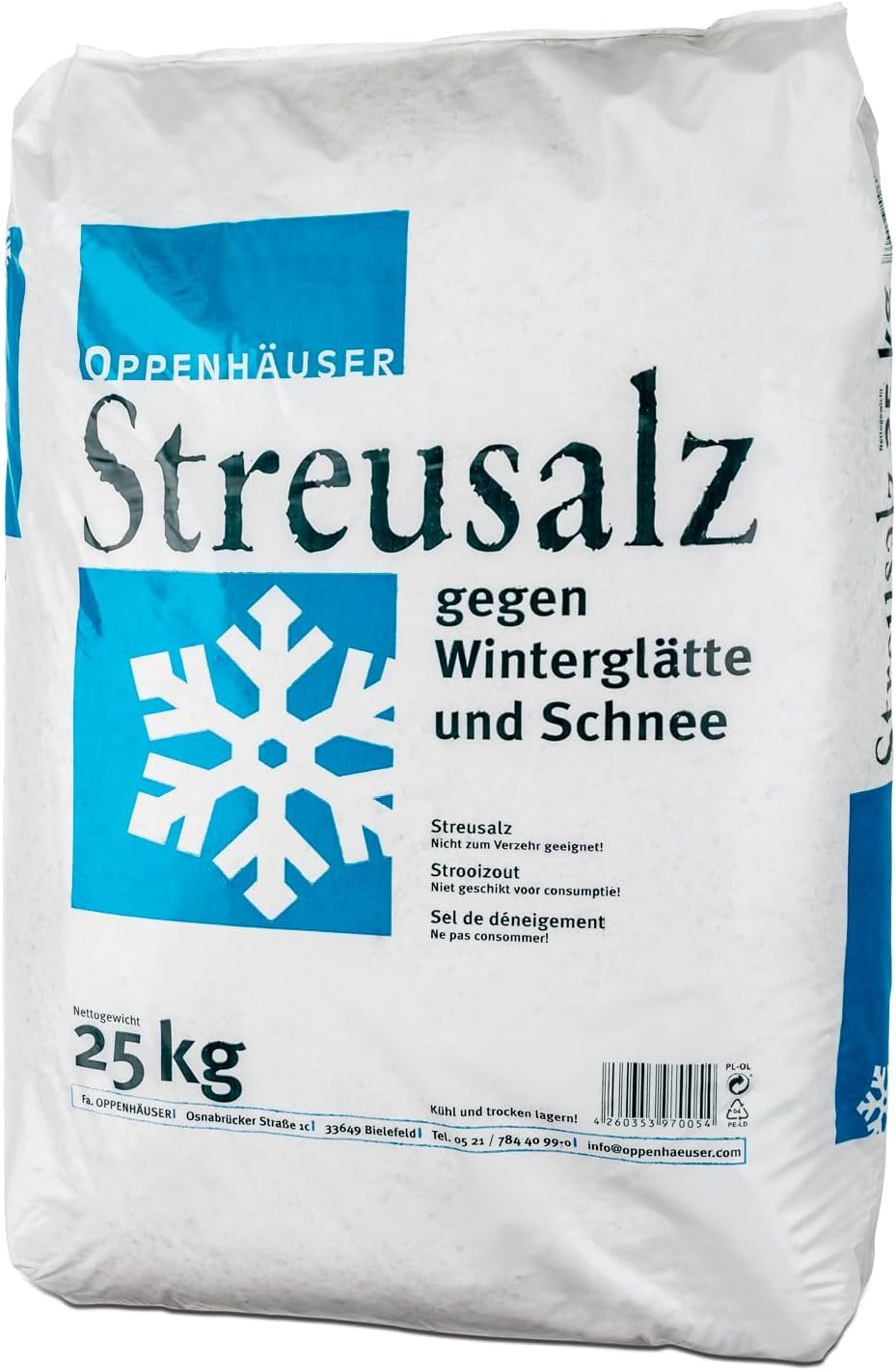 Oppenhäuser Großhandel & Produktion Sand Streusalz/Auftausalz Auftaustreu Streumittel Winterstreu Streugut