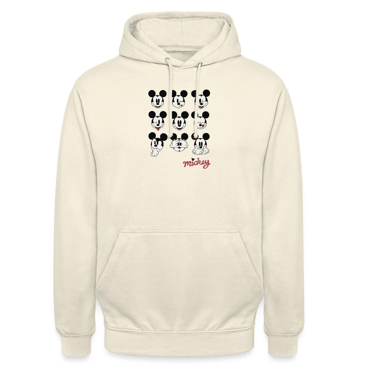 Spreadshirt Hoodie Mickey & Minnie Mickey Mouse Gesichtsausdrücke Unisex Hoodie (1-tlg)
