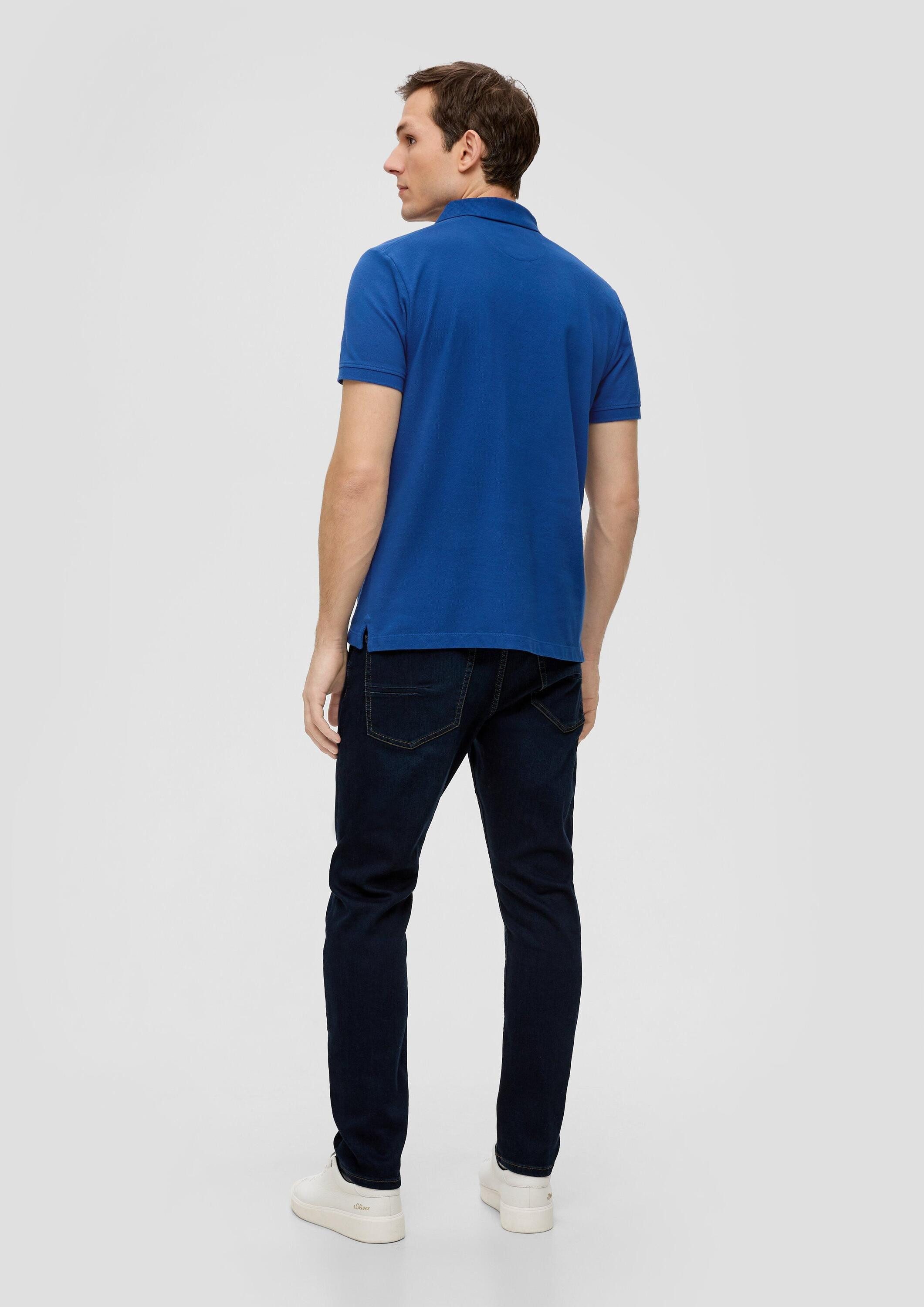 s.Oliver Kurzarmshirt Polo-Shirt Poloshirt aus Baumwollpiqué