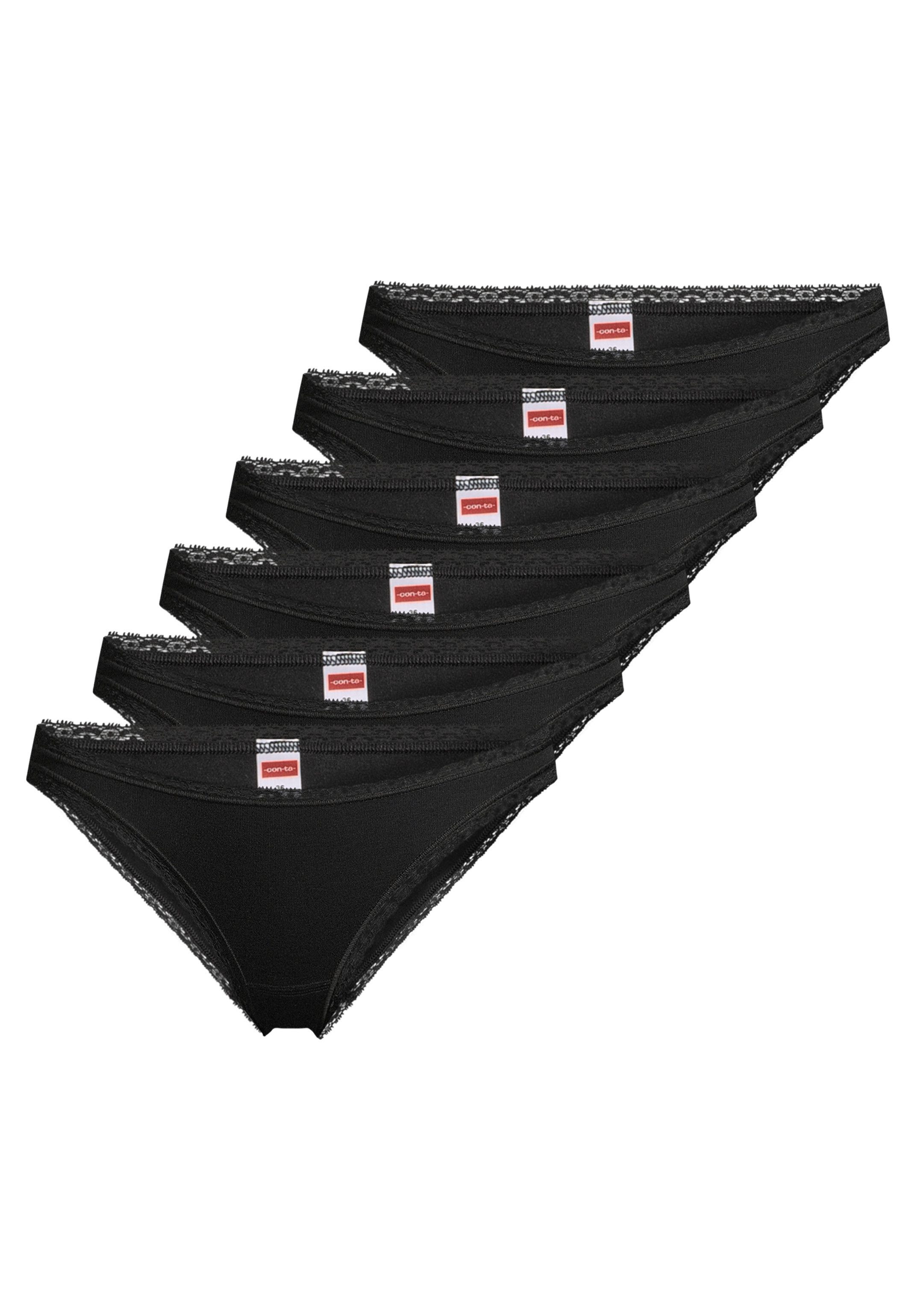 conta Rioslip 6er Pack Modal (Spar-Set, 6-St) Rio Slip - Blickdicht - Hochwertige Spitzenverzierung