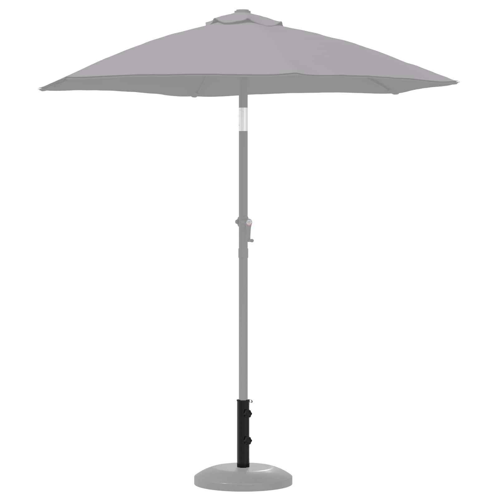 vidaXL Schirmhalter Parasol Fußrohr 0.6 kg Schwarz Eisen for 40-50 mm Pole, 1 tlg.