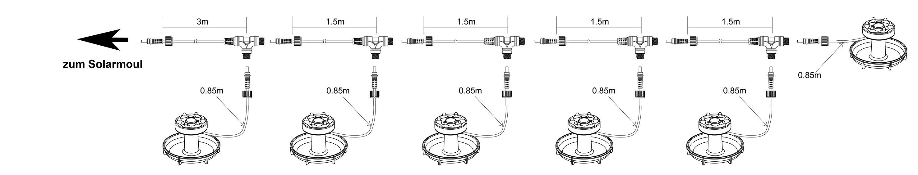 esotec LED Teichleuchte Esotec Solar Unterwasserstrahler Super Splash 6er Set Akku LED Spot