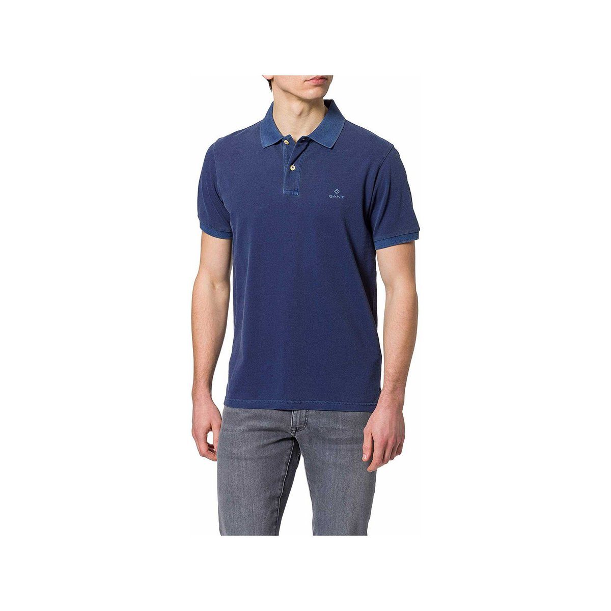 Gant Poloshirt blau regular (1-tlg) denim (57)