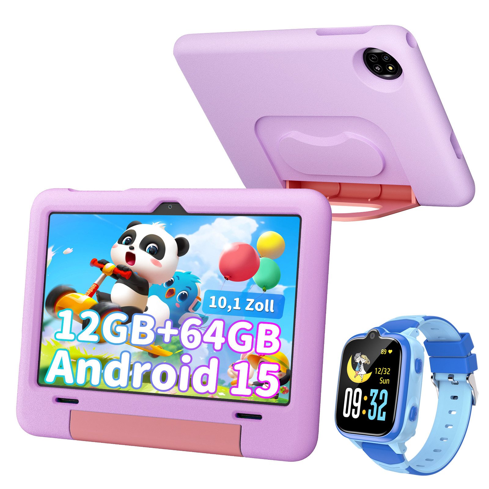 blackview 10,1" Tab 20 Kids Android 15 mit Stylus Tablet (10.1", 64 GB, Android 15, 5G wifi, Android 15, Google Kids Space, Gemini AI 2.0)