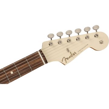 Fender E-Gitarre, Limited Edition Vintera '60s Stratocaster PF Olympic White w/ Matchi