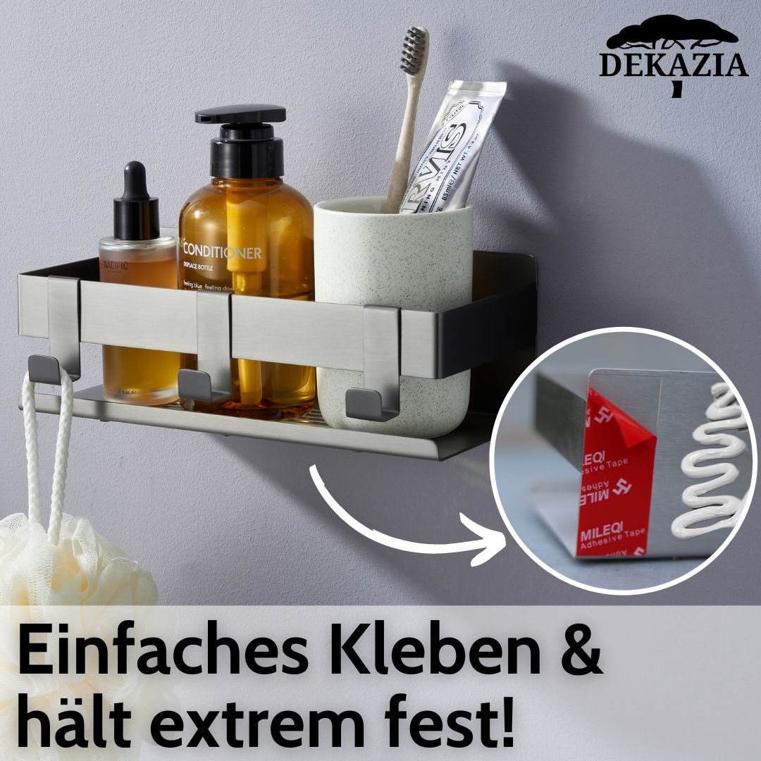 DEKAZIA Duschablage ohne Bohren, Selbstklebender Duschkorb, Duschregal Edel günstig online kaufen