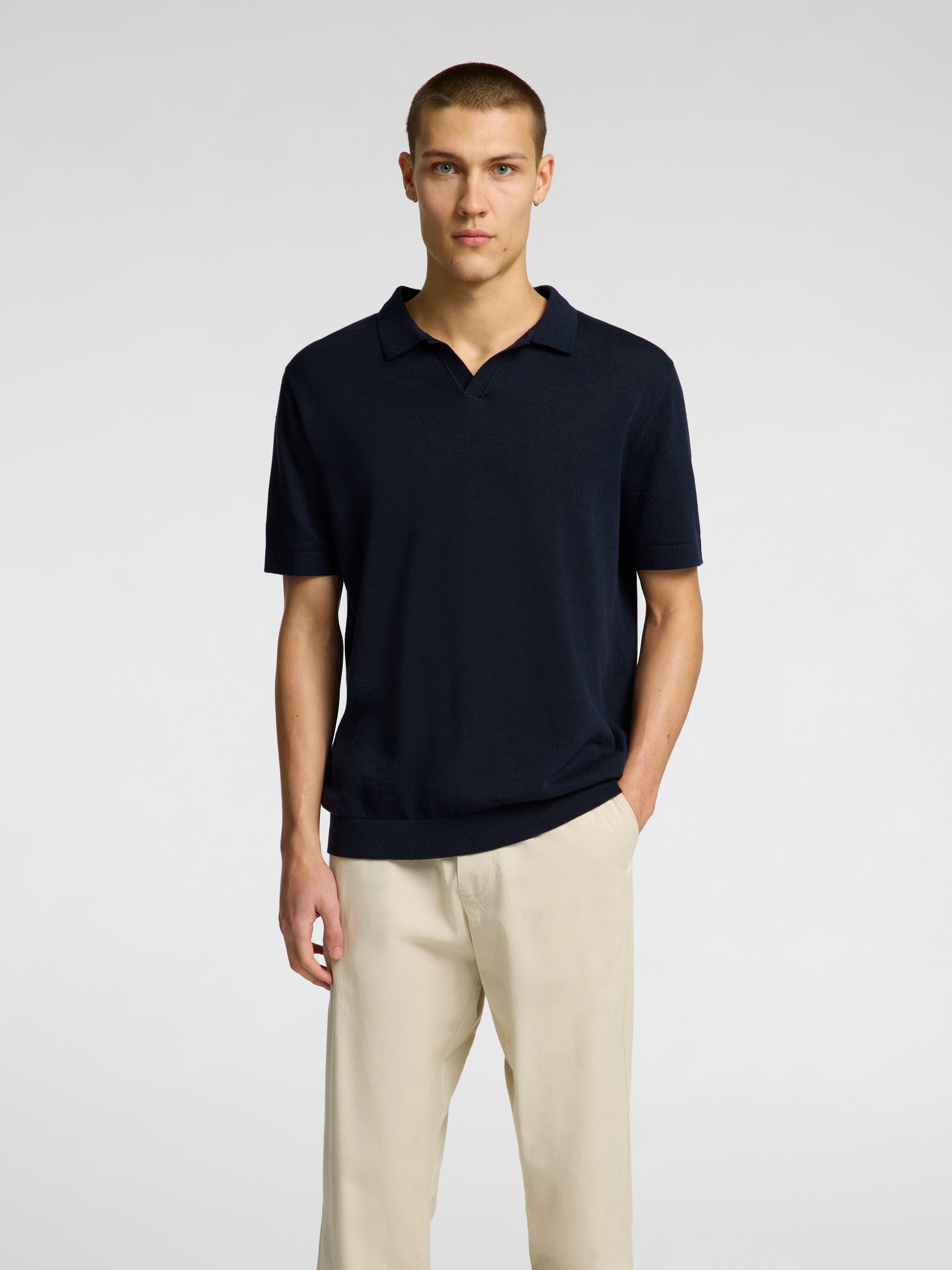 Selected Poloshirt SLHMATTIS SS KNIT SUN OPEN POLO NOOS günstig online kaufen