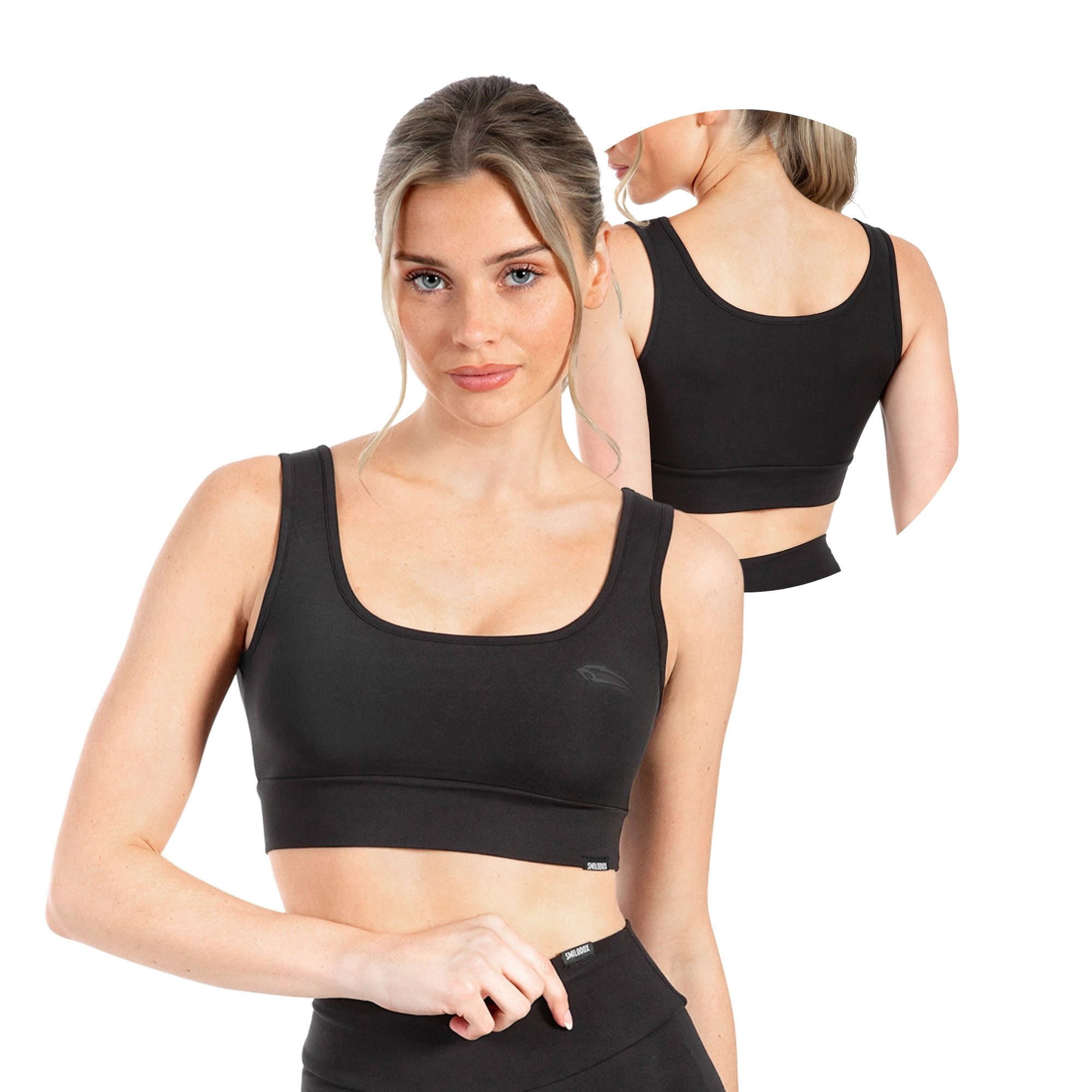 Smilodox Sport-BH Adelynn, Funktionaler Bra mit Breitem Unterbrustband, 3D Rubber Print Schmeichelhafter Passform und Hohem Komfort Sport Top Yoga Training