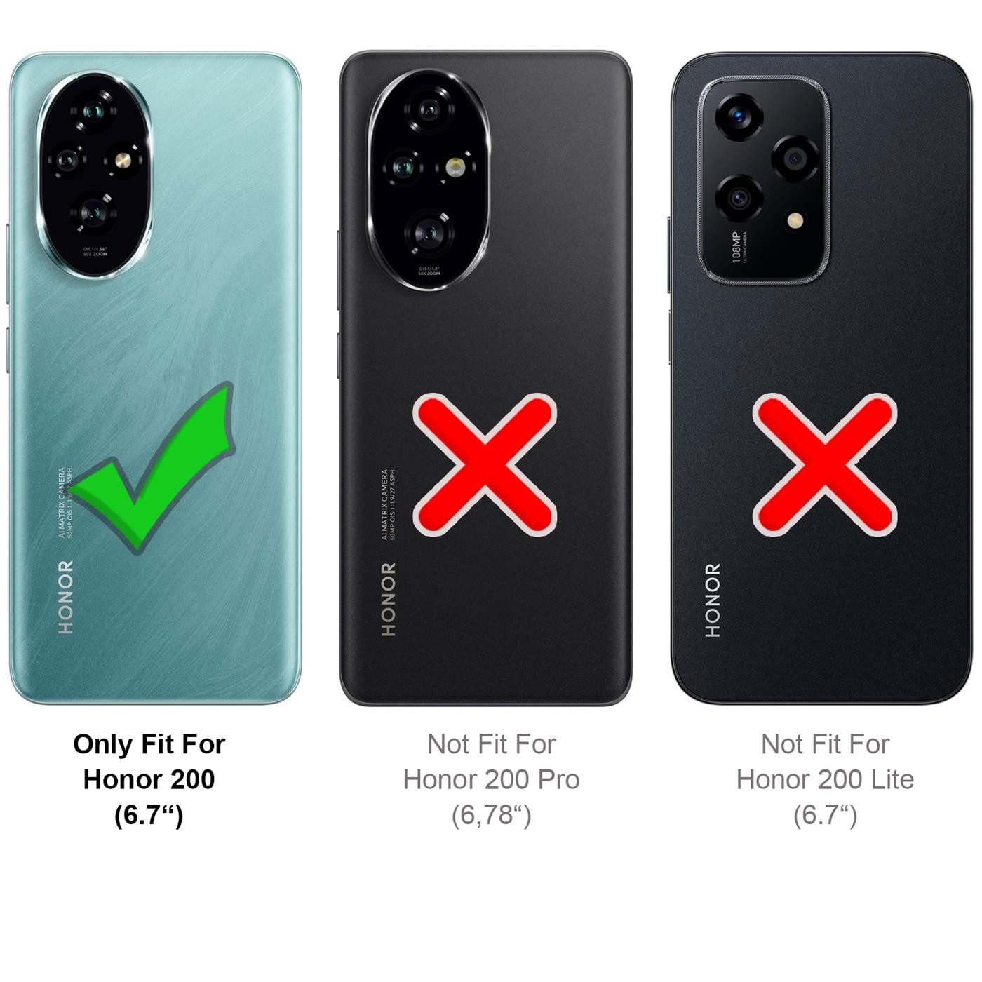 CoolGadget Handyhülle Denim Schutzhülle Flip Case für Honor 200 6,7 Zoll, Book Cover Handy Tasche Hülle für Honor 200 Klapphülle