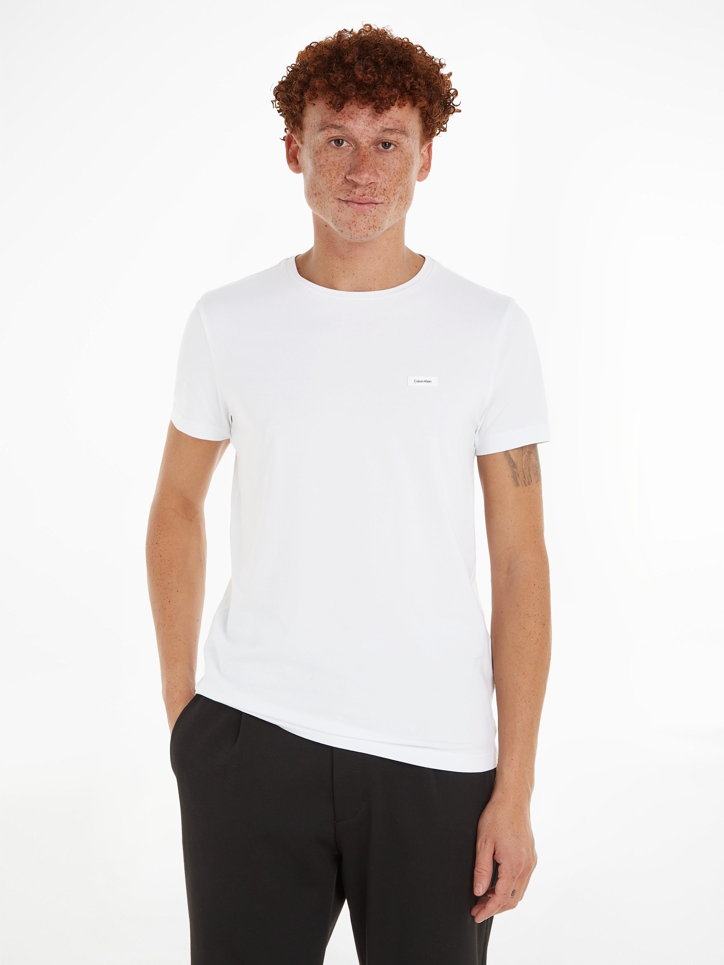 Calvin Klein T-Shirt STRETCH SLIM FIT T-SHIRT Bright White