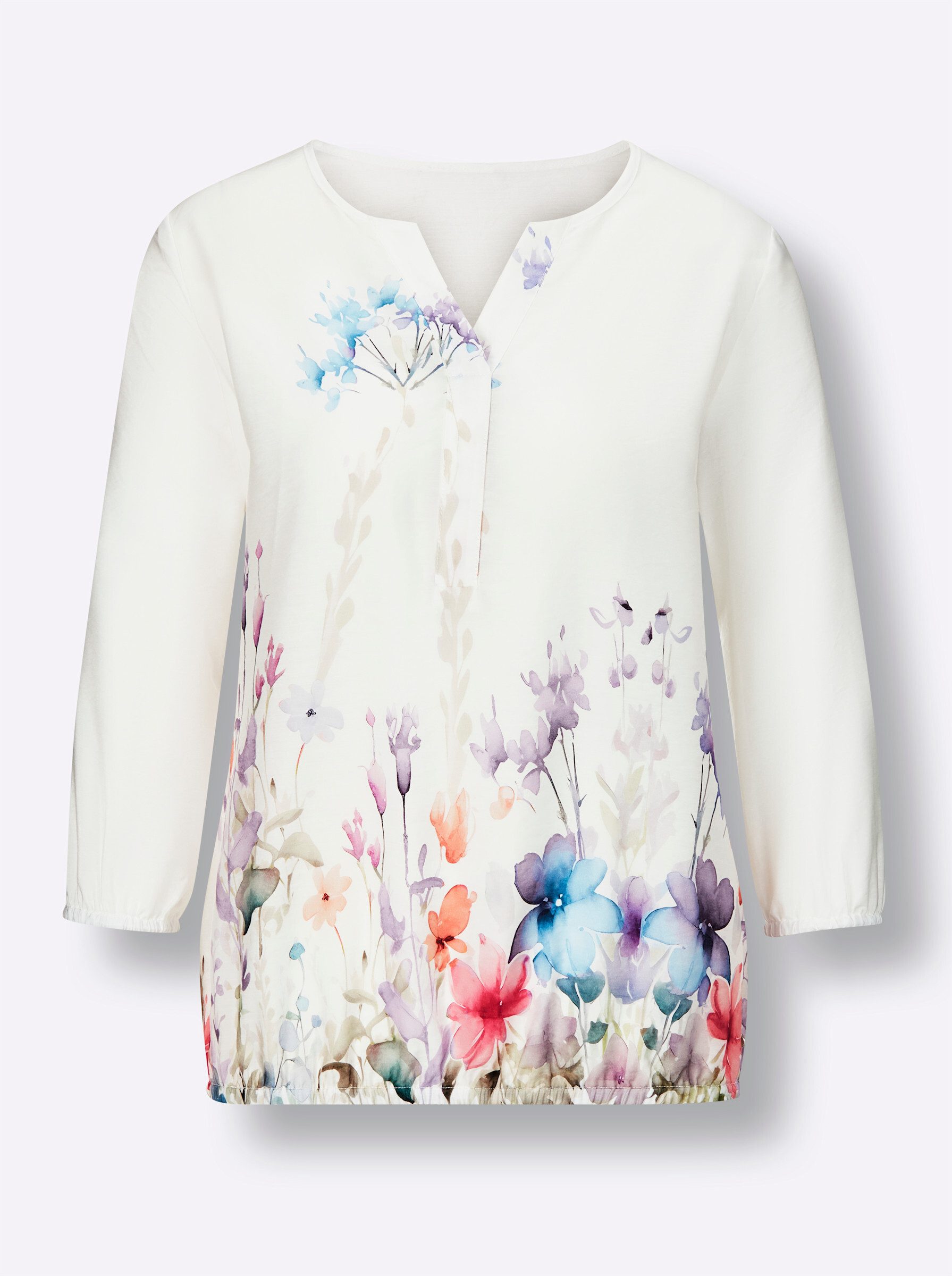 creation L Klassische Bluse Lyocell-Bluse 3/4-Arm