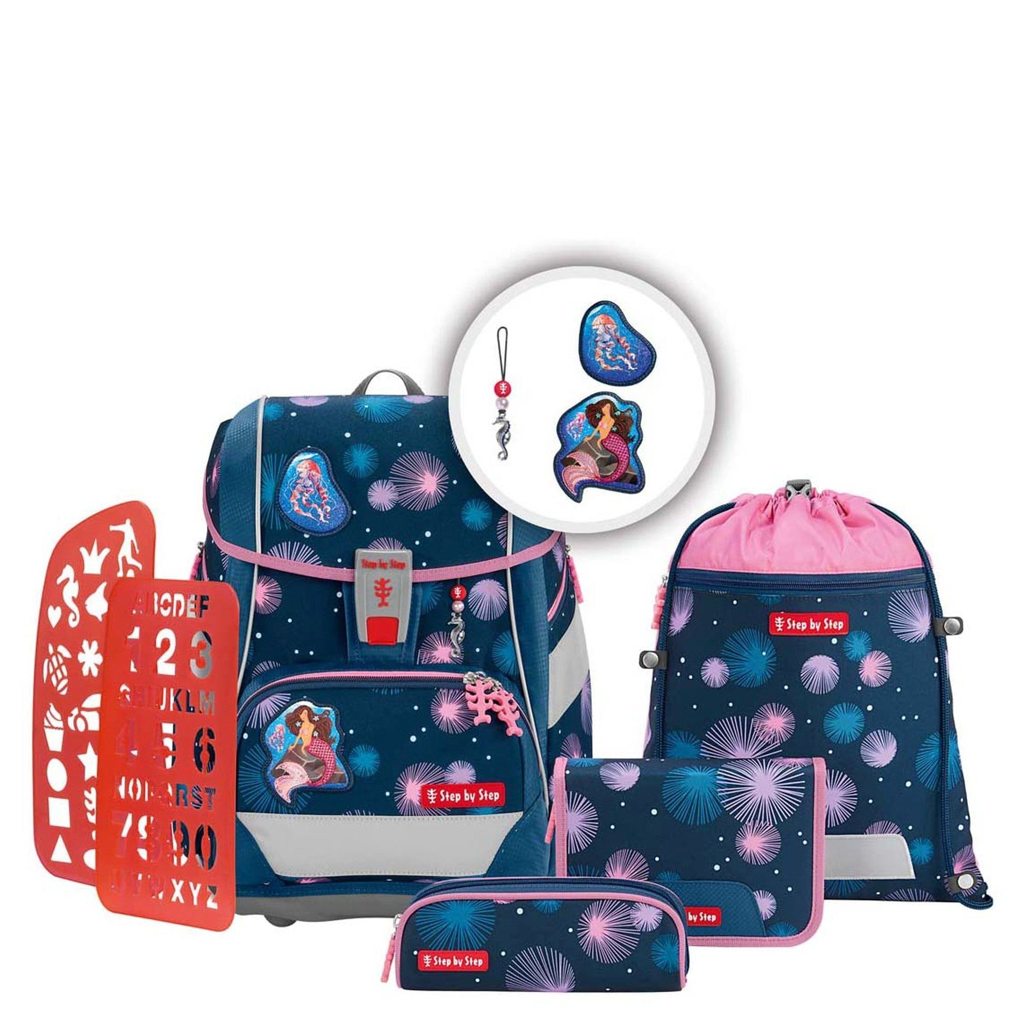 Schulranzen 2in1 Plus - Schulranzen Set 6tlg. (Mermaid Delia)