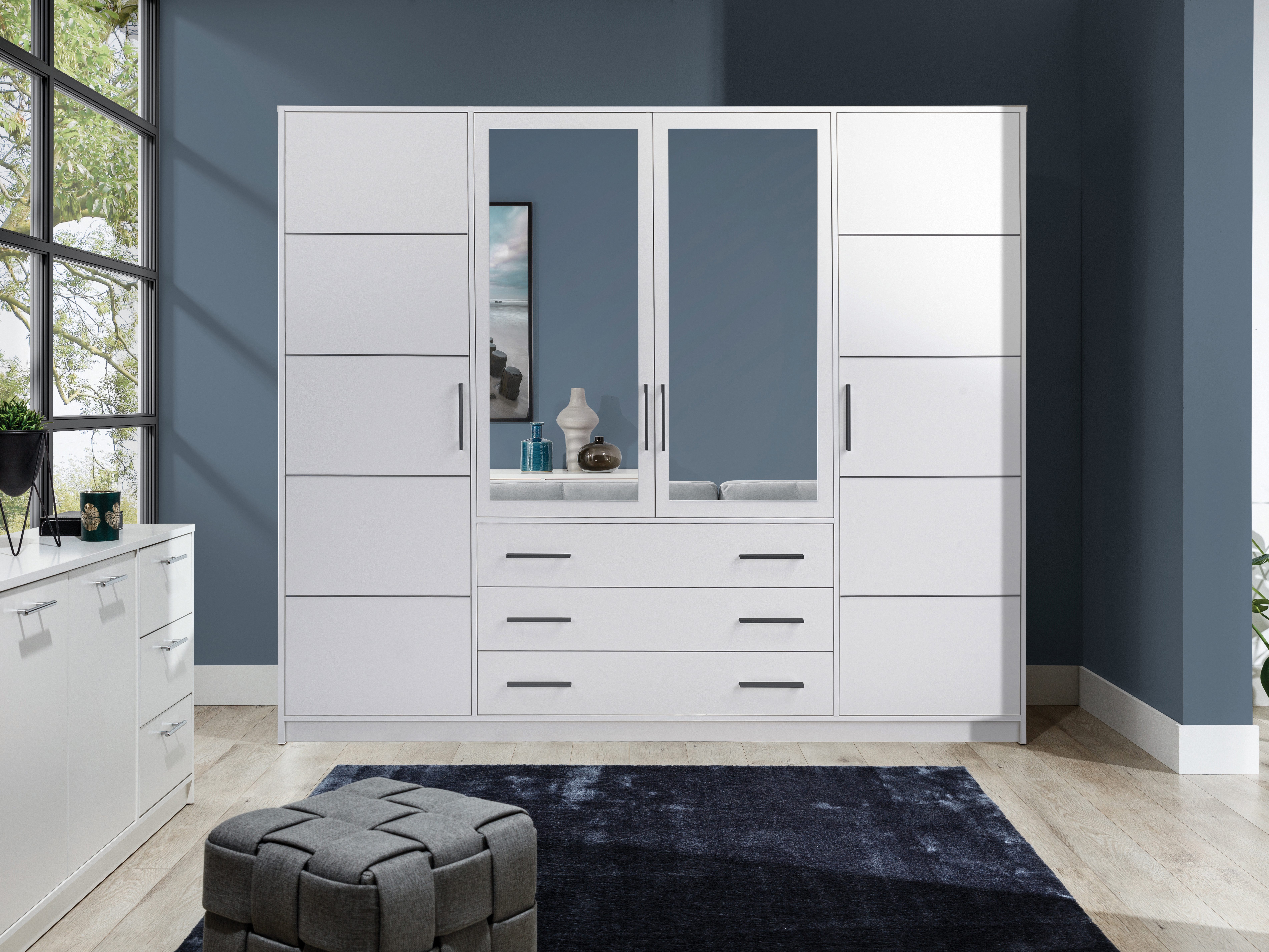 Beautysofa Kleiderschrank Kleiderschrank mit 4 türen BALI D4 Garderobenschr günstig online kaufen