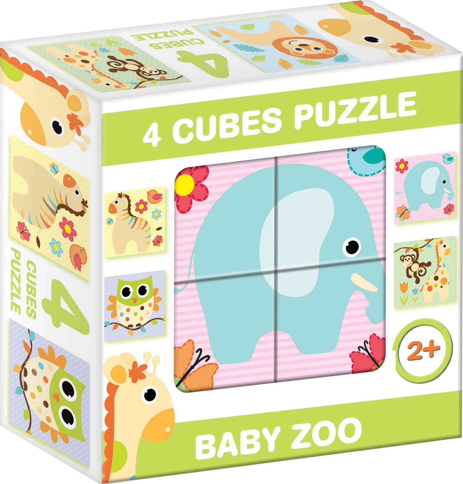 Dohany Würfelpuzzle Bilderwürfel 4-tlg. Zoo Zootiere günstig online kaufen