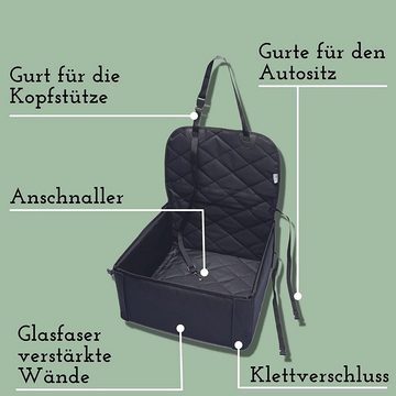 riijk Tiertransporttasche Auto - Hundesitz bis 12,00 kg, Hunde Autositz für kleine und mittelgroße Hunde