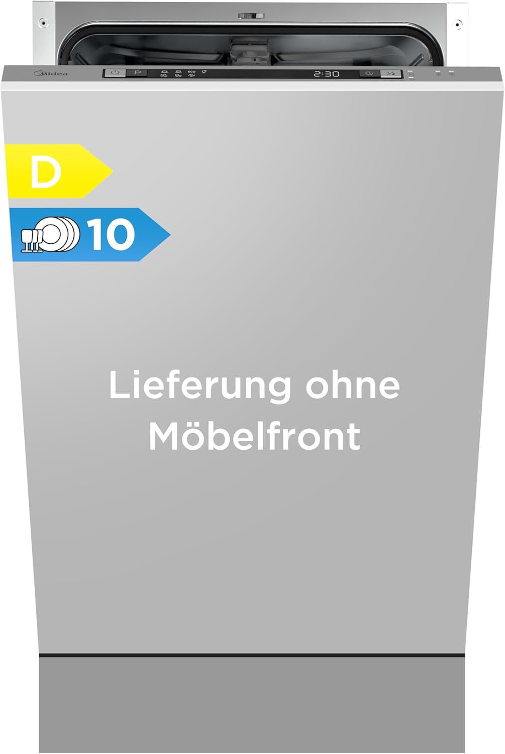 Midea vollintegrierbarer Geschirrspüler MDWEB1014K, 9 l, 10 Maßgedecke