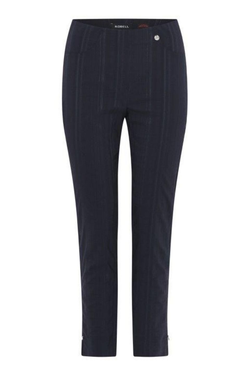 ROBELL Stoffhose Style BELLA Capri 7/8 Sommer-Hose Seersucker Pflegeleicht und schnell trocknend
