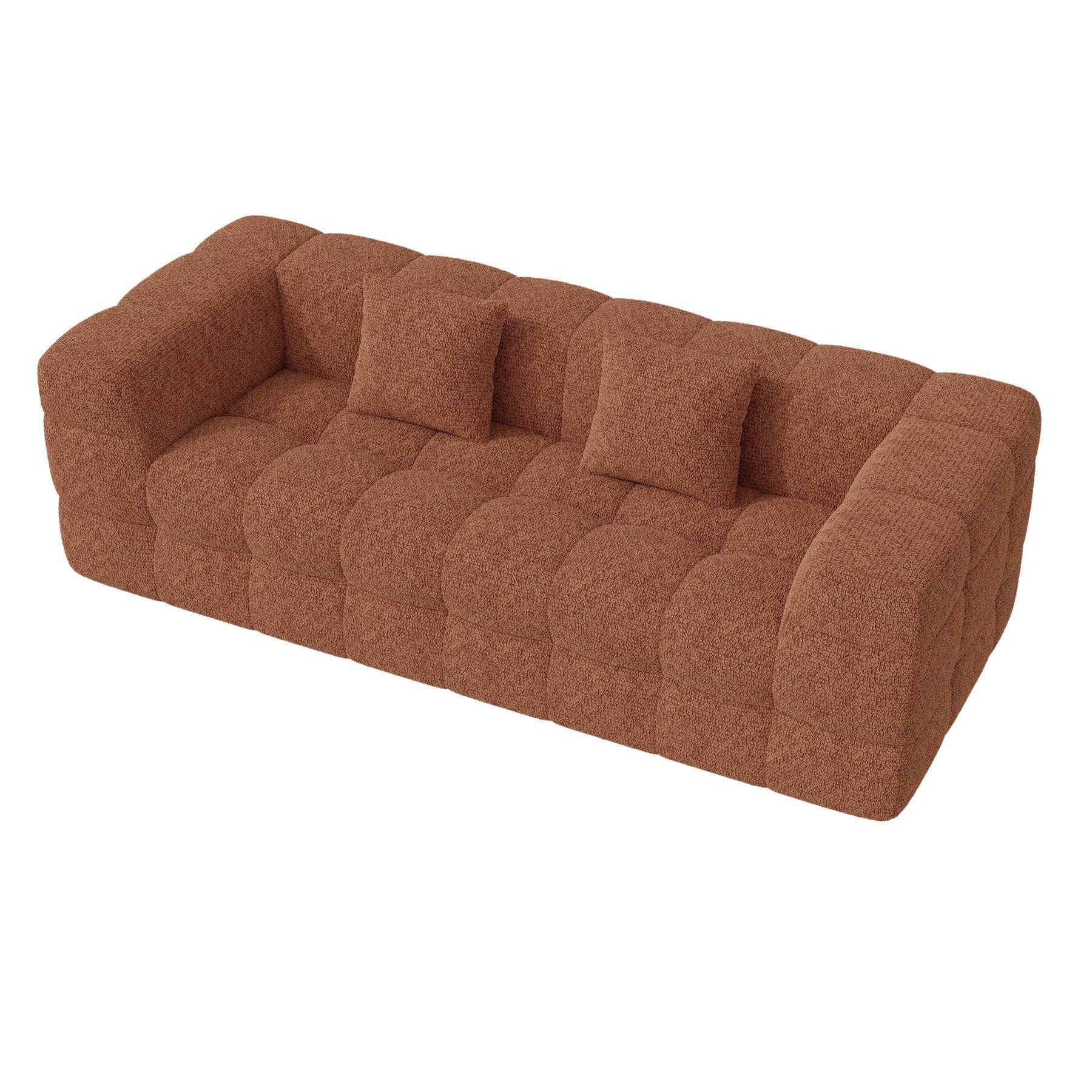 HawthyHome Sofa 2-3 Sitzer – 190 cm Chenille Wohnzimmersofa mit weicher Polsterung, 1 Teile, Modernes Design, keine Montage erforderlich & maximaler Sitzkomfort