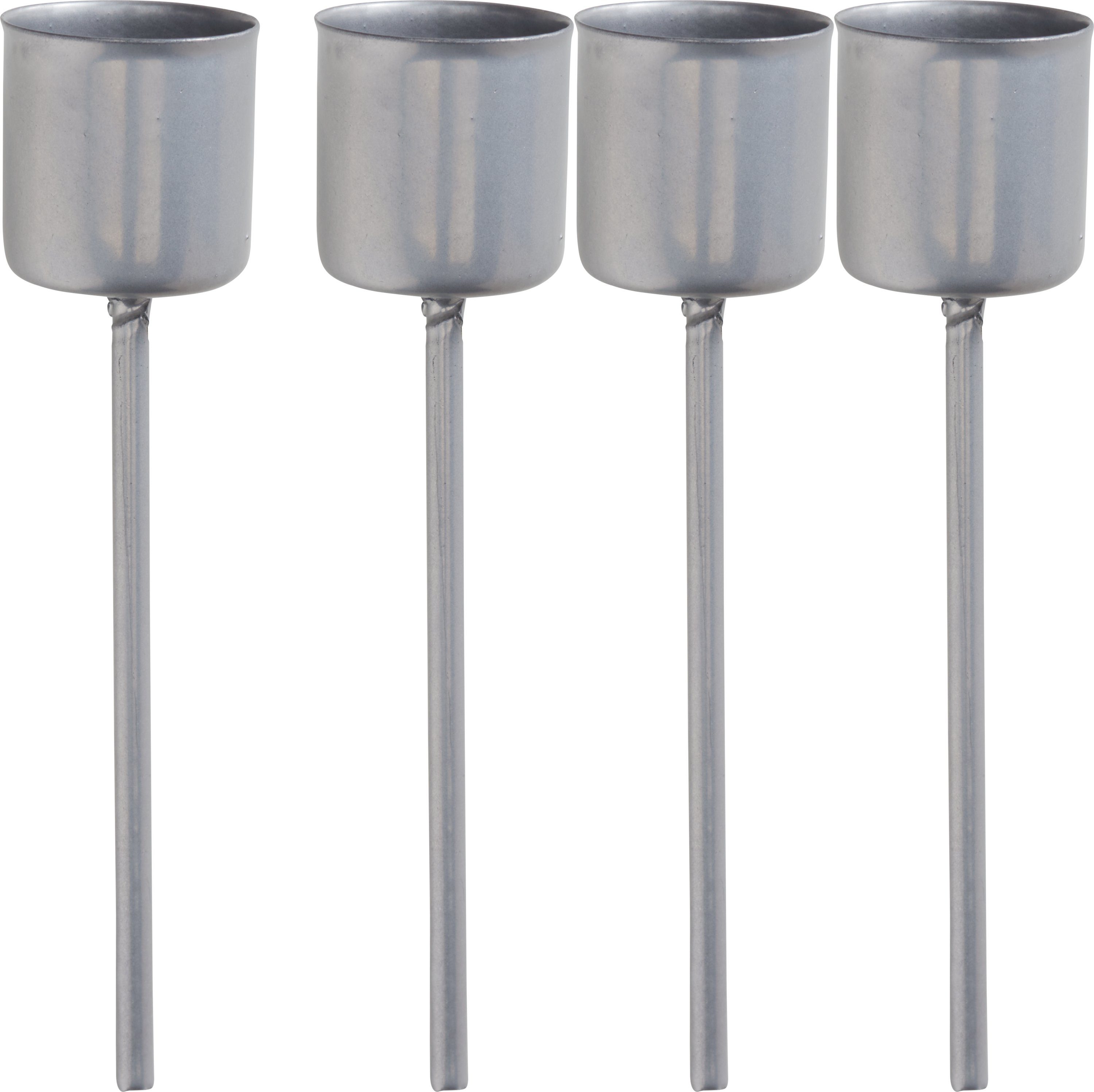 Standkerzenhalter Kerzenhalter mit Spieß für Stabkerzen, 4 Stück günstig online kaufen