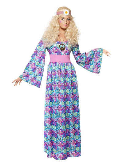 Smiffys Kostüm Hippie Braut, Peacige Verkleidung für Liebe, Frieden und Harmonie