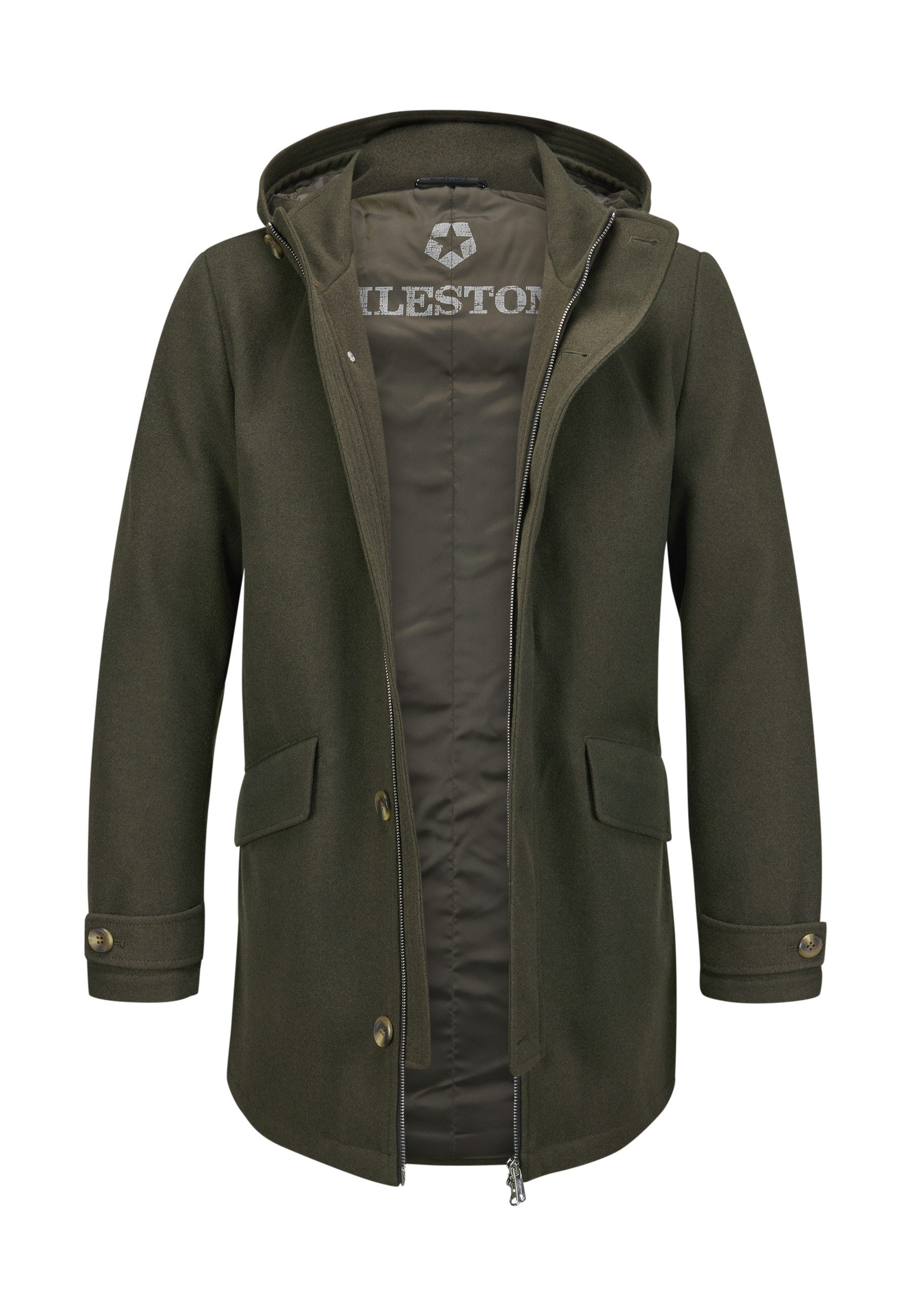 Milestone Parka MSAshton Herren Jacke Mantel klassisch normale Passform