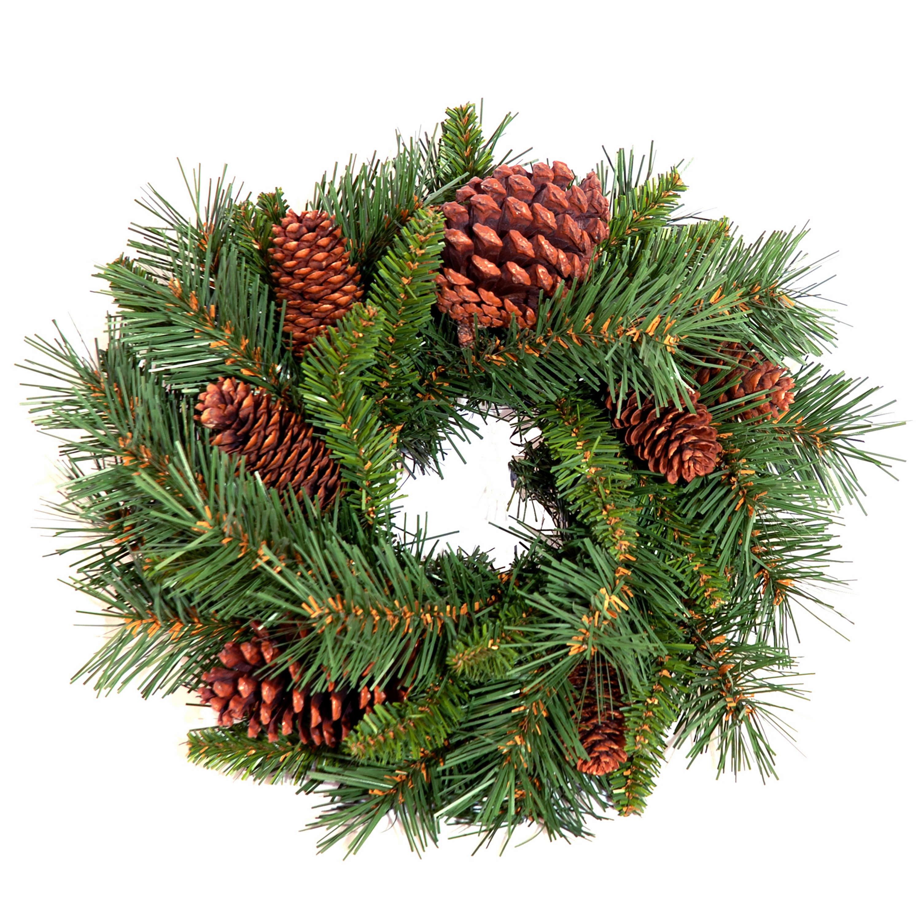 artplants Adventskranz Kunst Tannenkranz Alfred, crossdoor, schwer brennbar, Ø60cm