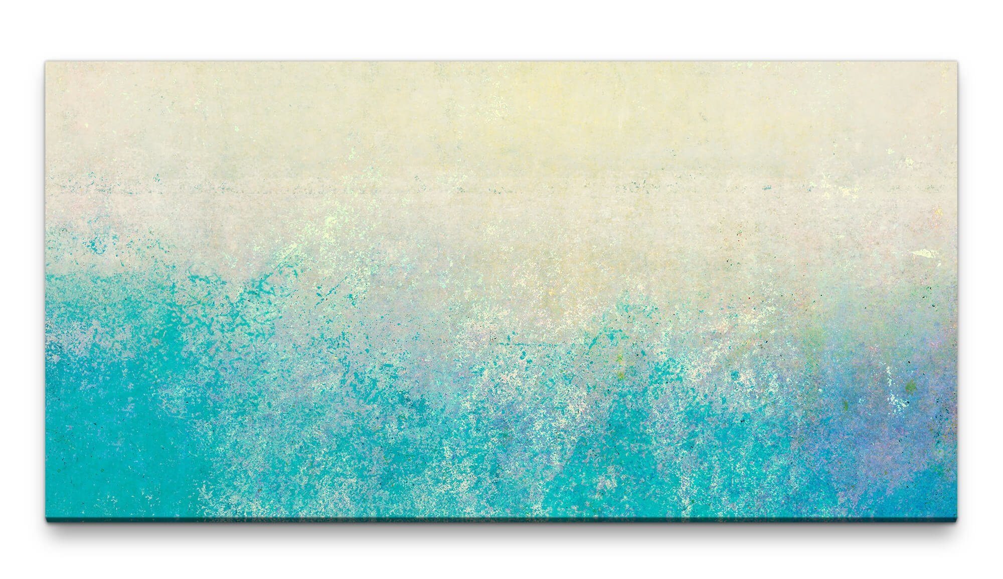 Leinwandbild Bilder XXL Abstrakt Pastell 50x100cm Wandbild auf Leinwand