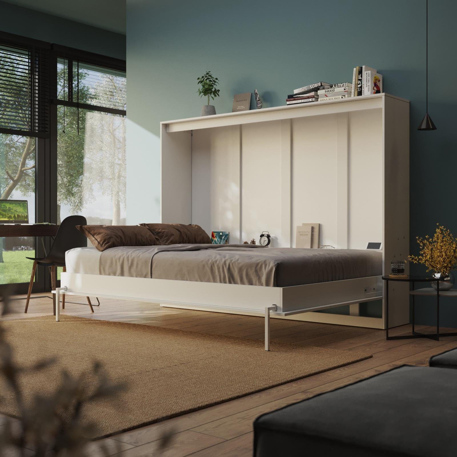 SMARTBett Schrankbett Classic mit Gasdruckfedern 100x200cm günstig online kaufen