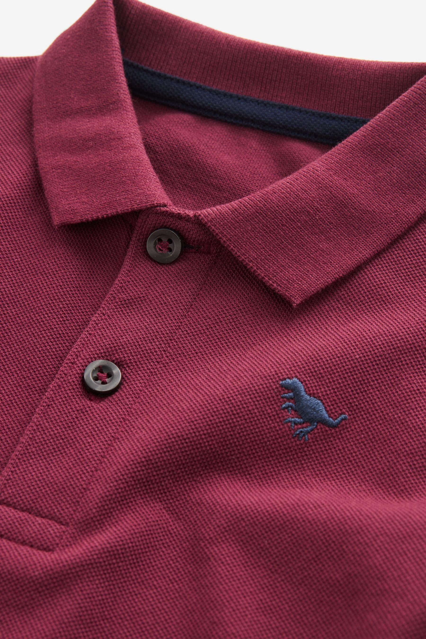 Berry Langarm-Poloshirt Polo-Shirt Next (1-tlg) Red Langärmeliges