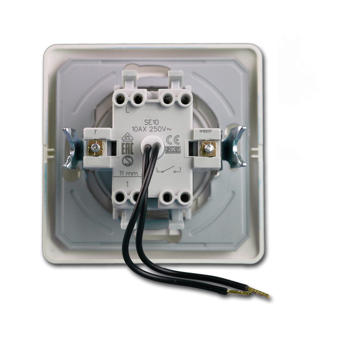 TEM EKONOMIK Kontroll-Schalter, weiß, 250V~/10A, UP Unterputzschalter